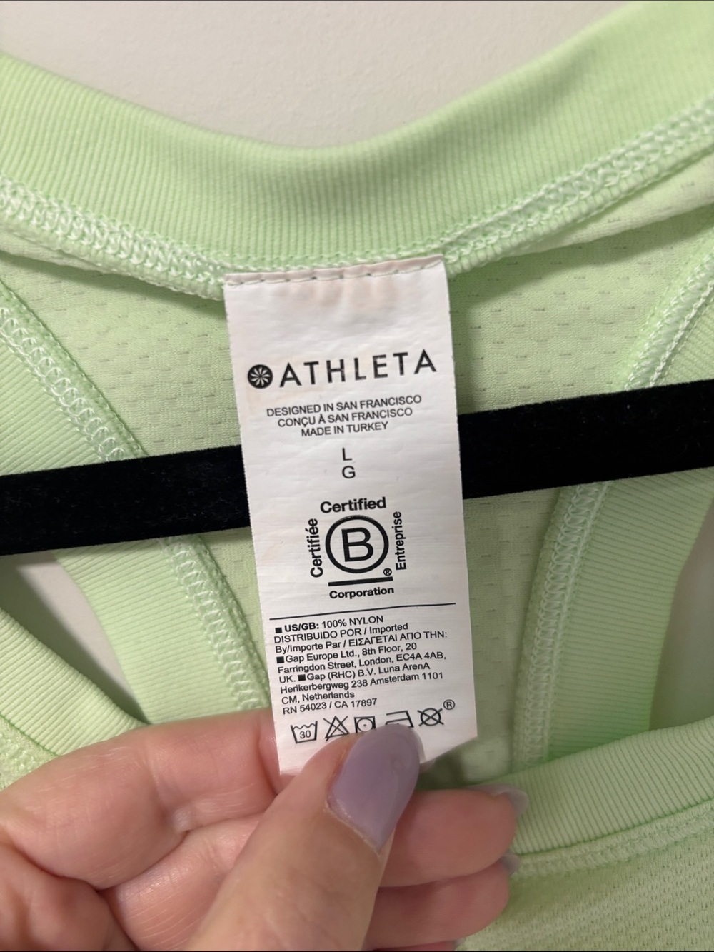 Athleta Lime Green Racerback Performance Tank - Picture 3 of 4